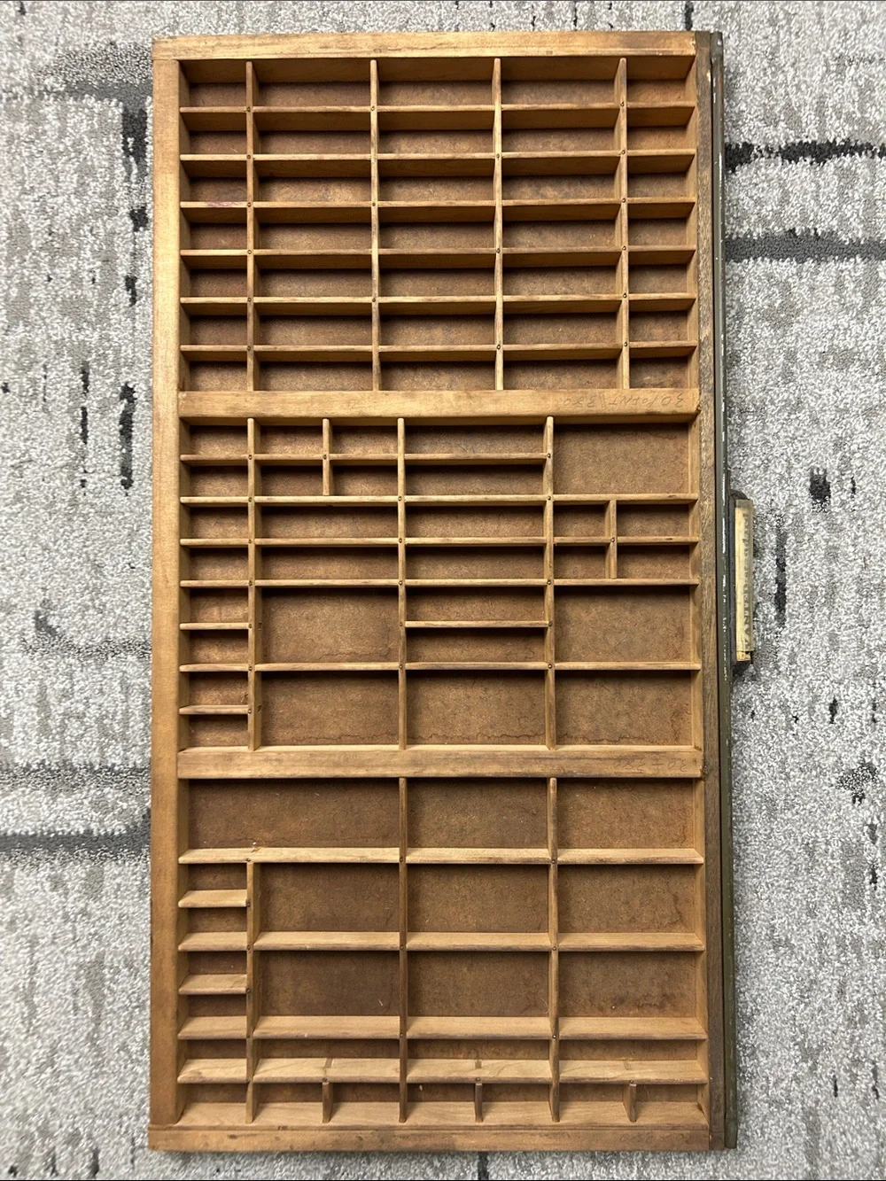 Hamilton Vintage Letterpress Typeset Printers Tray Display Shelf